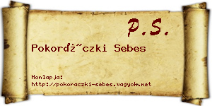 Pokoráczki Sebes névjegykártya